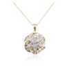 Image 2 : 10KT Two-Tone Gold 1.00ctw Diamond Pendant With Chain