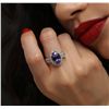 Image 6 : 14KT White Gold 2.51ct Tanzanite and Diamond Ring