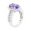 Image 7 : 14KT White Gold 2.51ct Tanzanite and Diamond Ring