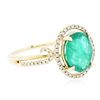 Image 2 : 14KT Yellow Gold 1.72ct Emerald and Diamond Ring
