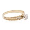 Image 2 : 10KT Two-Tone Gold 0.03ctw Diamond Ring
