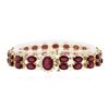 Image 4 : 14KT Yellow Gold 10.54ctw Ruby and Diamond Bracelet