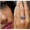 Image 1 : 14KT White Gold 1.77ct Tanzanite and Diamond Ring