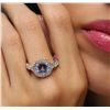 Image 2 : 14KT White Gold 1.77ct Tanzanite and Diamond Ring
