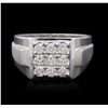 Image 3 : 14KT White Gold 0.80ctw Diamond Ring