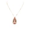 Image 3 : 14KT Rose Gold GIA Certified 37.76ct Morganite and Diamond Pendant With Chain