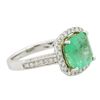 Image 2 : 14KT Two-Tone Gold 3.50ct Emerald and Diamond Ring