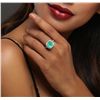 Image 4 : 14KT Two-Tone Gold 3.50ct Emerald and Diamond Ring