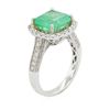 Image 6 : 14KT Two-Tone Gold 3.50ct Emerald and Diamond Ring