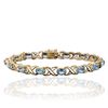 Image 1 : 10KT Yellow Gold 12.00ctw Blue Topaz Bracelet