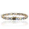 Image 2 : 10KT Yellow Gold 12.00ctw Blue Topaz Bracelet