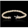 Image 8 : 14KT Yellow Gold 2.23ctw Diamond Tennis Bracelet