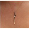 Image 1 : 14KT Two-Tone Gold 0.07ct Diamond Pendant With Chain
