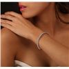 Image 1 : 14KT White Gold 2.30ctw Diamond Bangle Bracelet