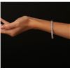 Image 2 : 14KT White Gold 2.30ctw Diamond Bangle Bracelet