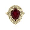 Image 3 : 14KT Yellow Gold 4.29ct Ruby and Diamond Ring