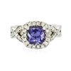 Image 1 : 14KT White Gold 1.22ct Tanzanite and Diamond Ring