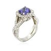 Image 3 : 14KT White Gold 1.22ct Tanzanite and Diamond Ring