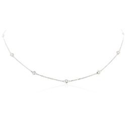 14KT White Gold 0.99ctw Diamond Necklace