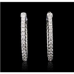 14KT White Gold 3.08ctw Diamond Earrings