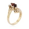 Image 3 : 14KT Yellow Gold 1.00ct Garnet and Diamond Ring
