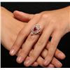 Image 2 : 14KT Rose Gold 1.78ct Ruby and Diamond Ring
