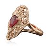 Image 4 : 14KT Rose Gold 1.78ct Ruby and Diamond Ring