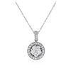 Image 4 : 14KT White Gold 1.07ctw Diamond Pendant With Chain