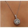 Image 5 : 14KT White Gold 1.07ctw Diamond Pendant With Chain