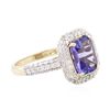 Image 2 : 14KT Two-Tone Gold 2.87ct Tanzanite and Diamond Ring