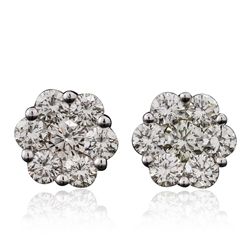 14KT White Gold 1.65ctw Diamond Earrings