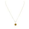 Image 3 : 14KT Yellow Gold 4.04ct Quartz and Diamond Pendant With Chain