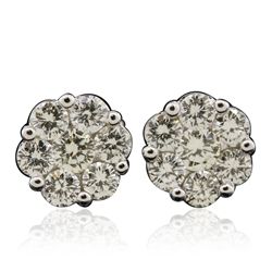 14KT White Gold 1.16ctw Diamond Earrings