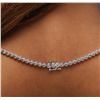 Image 6 : 14KT White Gold 3.49ctw Diamond Necklace