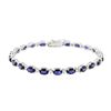 Image 1 : 14KT White Gold 12.32ctw Sapphire and Diamond Bracelet