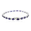 Image 2 : 14KT White Gold 12.32ctw Sapphire and Diamond Bracelet