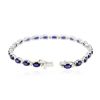 Image 3 : 14KT White Gold 12.32ctw Sapphire and Diamond Bracelet
