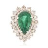 Image 3 : 14KT White Gold 5.73ct Emerald and Diamond Ring