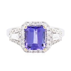 14KT White Gold 2.29ct Tanzanite and Diamond Ring