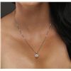 Image 5 : 14KT White Gold 0.97ctw Diamond Pendant With Chain