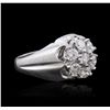 Image 2 : 14KT White Gold 1.10ctw Diamond Ring