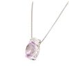 Image 8 : 14KT White Gold 80.22ct Kunzite and Diamond Pendant With Chain