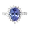 Image 1 : 14KT White Gold 2.90ct Tanzanite and Diamond Ring