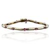 Image 3 : 14KT Yellow Gold 2.00ctw Ruby Bracelet