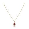 Image 2 : 14KT Yellow Gold 3.00ct Ruby and Diamond Pendant With Chain