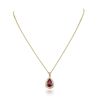 Image 2 : 14KT Yellow Gold 3.00ct Ruby and Diamond Pendant With Chain