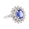 Image 2 : 14KT White Gold 2.55ct Tanzanite and Diamond Ring