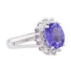 Image 2 : 14KT White Gold 2.90ct Tanzanite and Diamond Ring