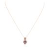 Image 1 : 14KT Rose Gold 0.68ct Sapphire and Diamond Pendant With Chain