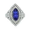 Image 1 : 14KT Two-Tone Gold 3.21ct Tanzanite and Diamond Ring